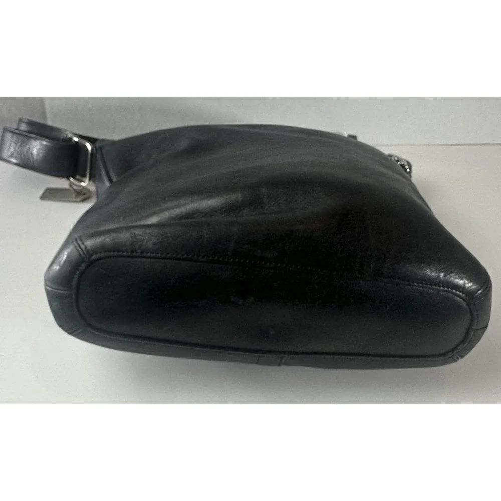 Coach Black Leather Slim Legacy Crossbody Shoulder Bag Adjustable 9326 Purse - Picture 9 of 16